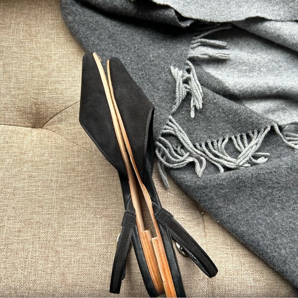 Doen Sz 37 Suede Renata Slingback Sandal Black - Picture 8 of 9